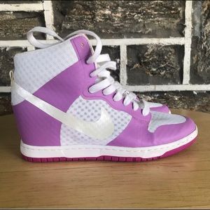 Lavender Wedge Heeled Nike Dunks